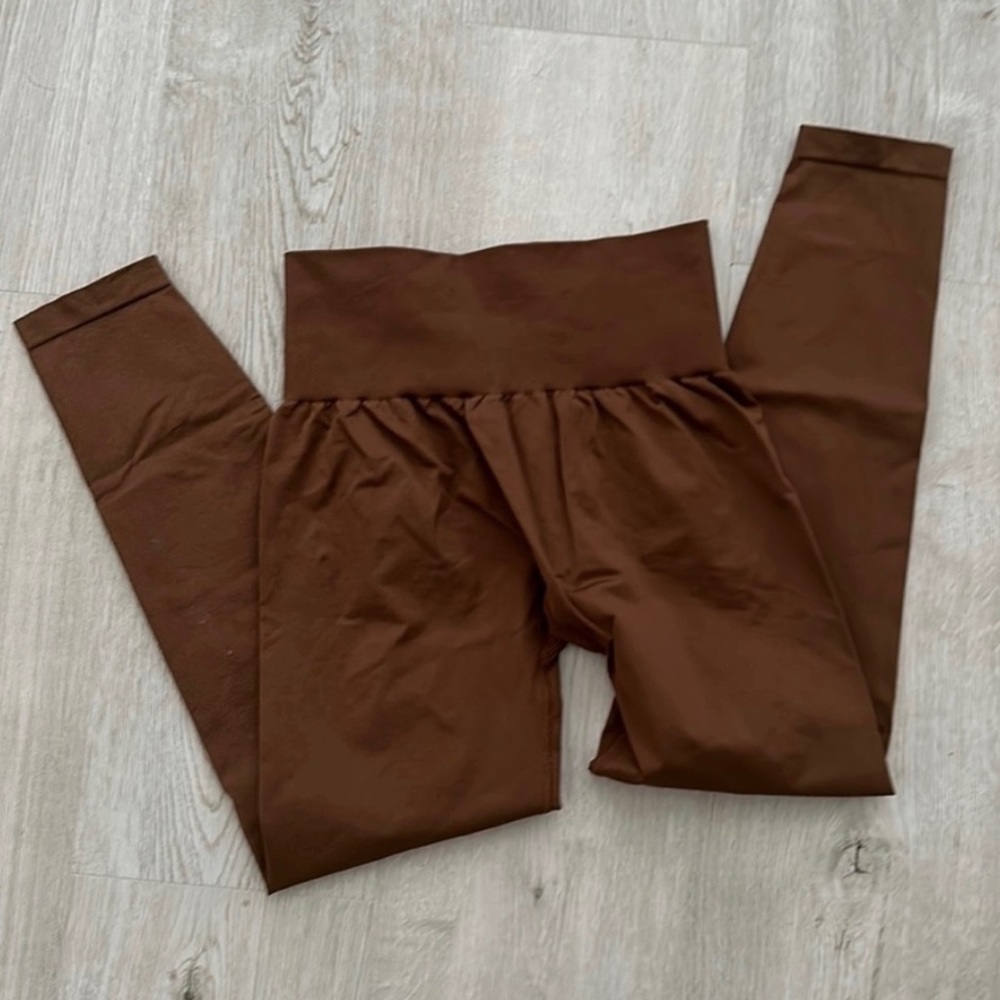 moca brown nvgtn seamless legging pants sz M